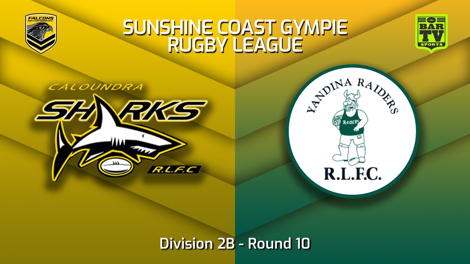 220622-Sunshine Coast RL Round 10 - Division 2B - Caloundra Sharks v Yandina Raiders Slate Image