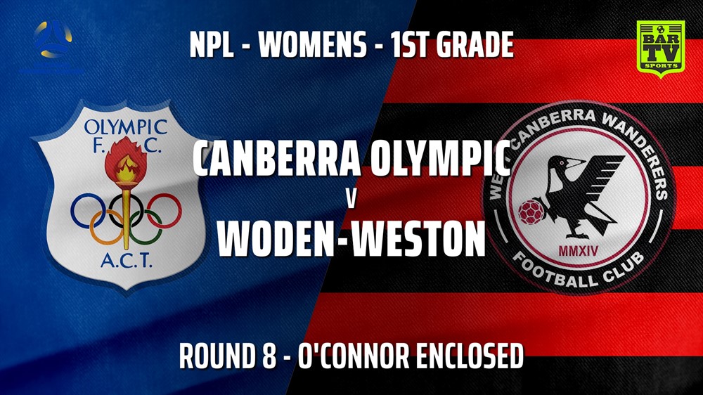 210530-NPLW - Capital Round 8 - Canberra Olympic FC (women) v Woden-Weston FC (women) Slate Image