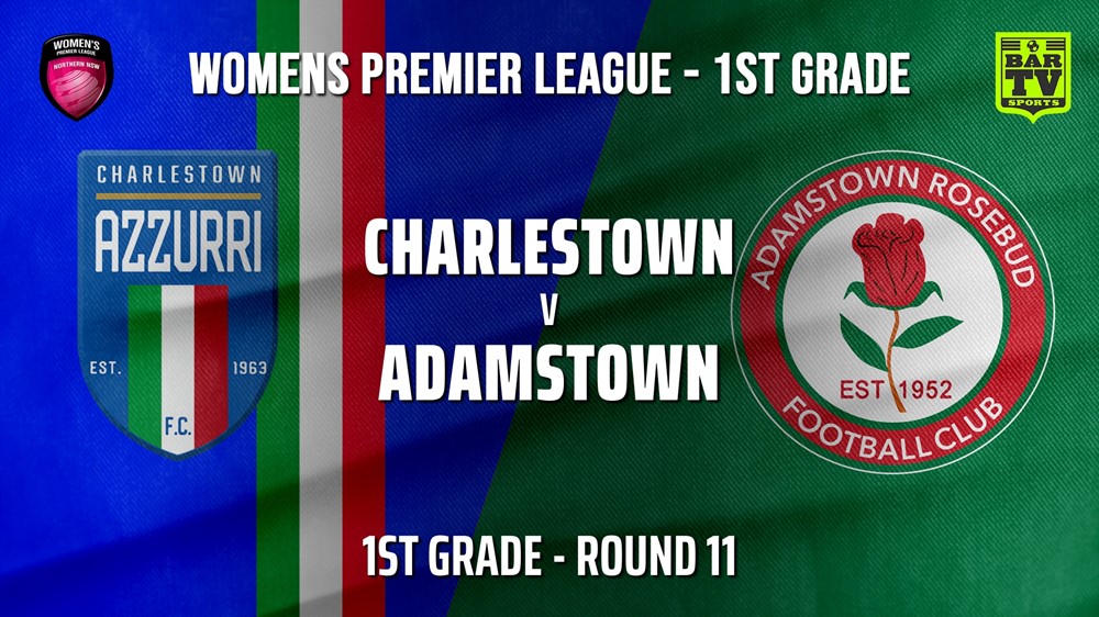 MINI GAME: Northern Womens Round 11 - 1st Grade - Charlestown Azzurri FC (women) v Adamstown Women Slate Image