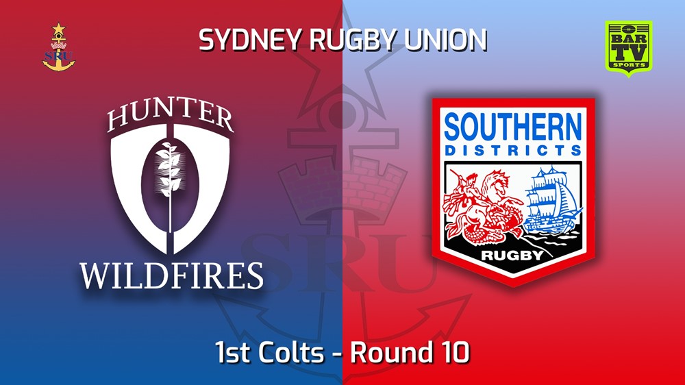 220604-Sydney Rugby Union Round 10  - 1st Colts - Hunter Wildfires v Southern Districts Minigame Slate Image