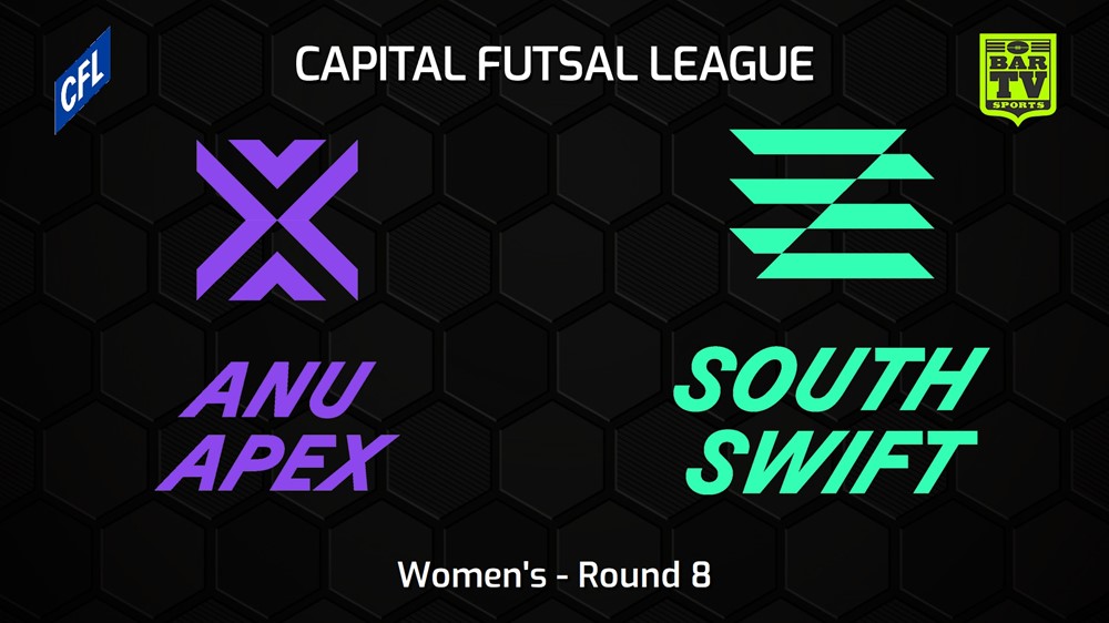 221216-Capital Football Futsal Round 8 - Women's - ANU Apex v South Canberra Swift Slate Image
