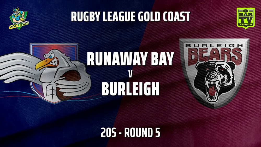 210606-RLGC Round 5 - 20s - Runaway Bay v Burleigh Bears Slate Image