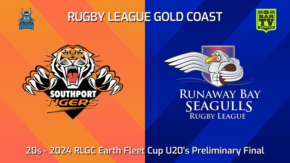 240908-video-Gold Coast 2024 RLGC Earth Fleet Cup U20's Preliminary Final - 20s - Southport Tigers v Runaway Bay Seagulls Slate Image