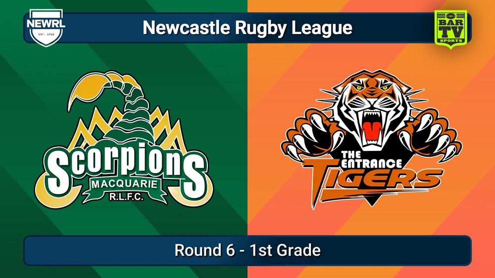 250802-video-Newcastle RL Round 6 - 1st Grade - Macquarie Scorpions v The Entrance Tigers Slate Image