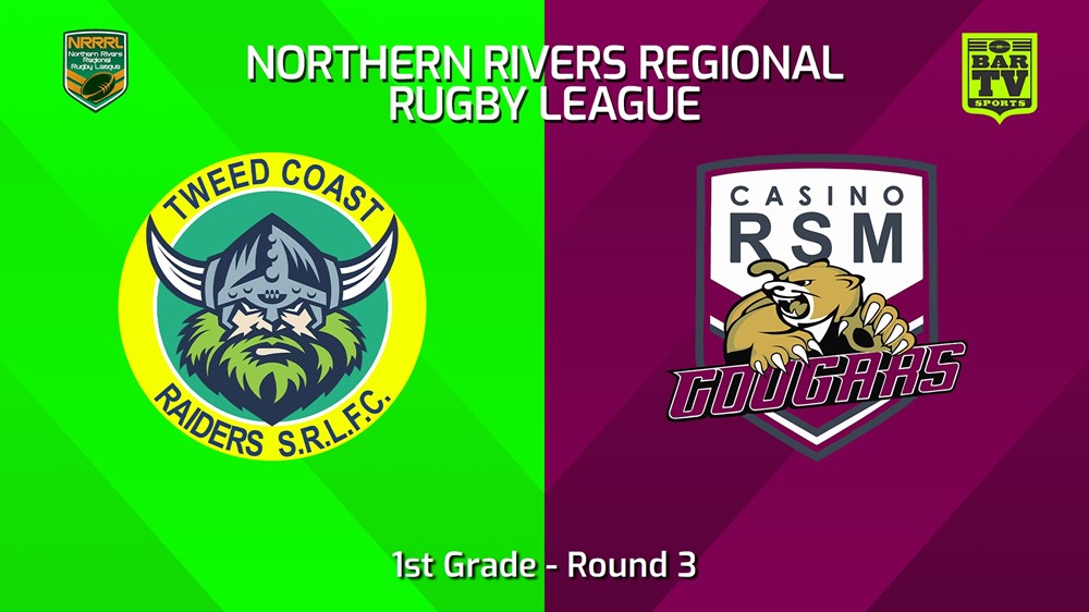 240421-video-Northern Rivers Round 3 - 1st Grade - Tweed Coast Raiders v Casino RSM Cougars Slate Image