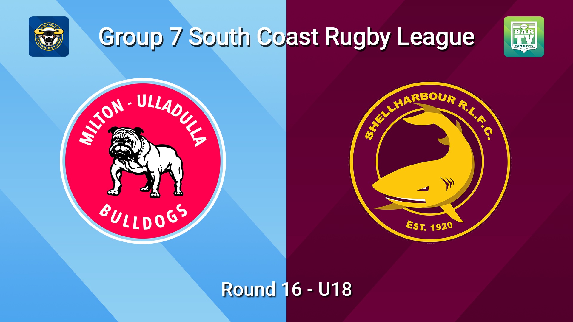 260823-video-South Coast Round 16 - U18 - Milton-Ulladulla Bulldogs v Shellharbour Sharks Slate Image