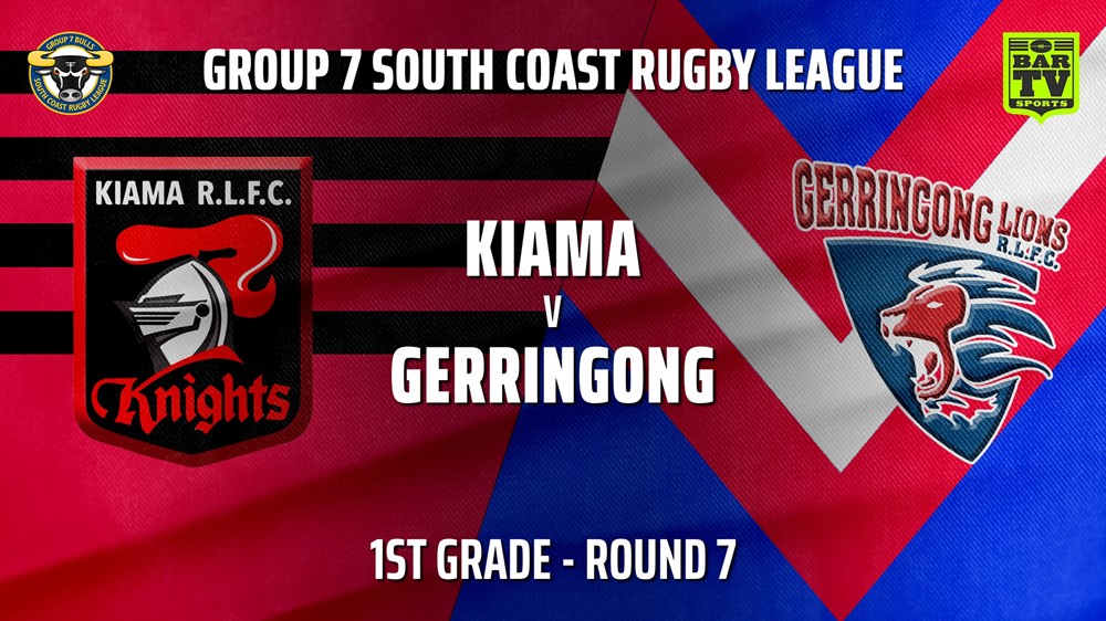 210530-Group 7 RL Round 7 - 1st Grade - Kiama Knights v Gerringong Slate Image
