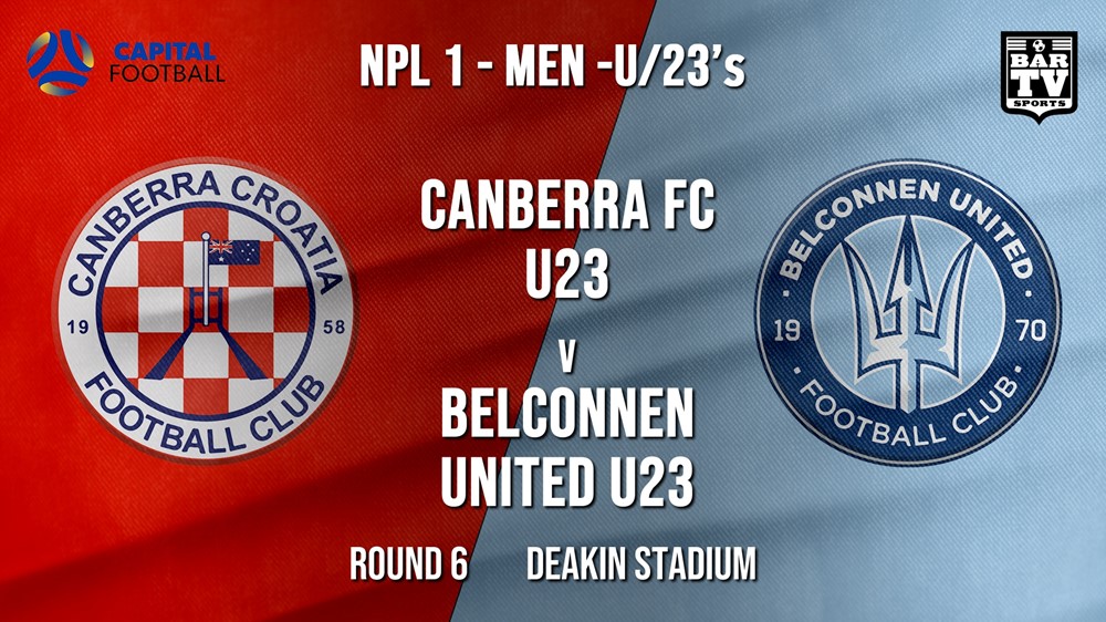 NPL1 Men - U23 - Capital Football  Round 6 - Canberra FC U23 v Belconnen United U23 Minigame Slate Image