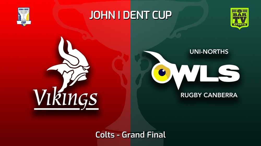 220910-John I Dent (ACT) Grand Final - Colts - Tuggeranong Vikings v UNI-Norths Slate Image