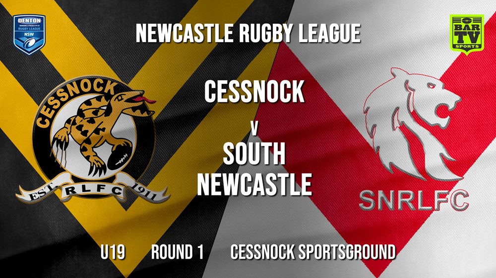 Newcastle Rugby League Round 1 - U19 - Cessnock Goannas v South Newcastle Slate Image