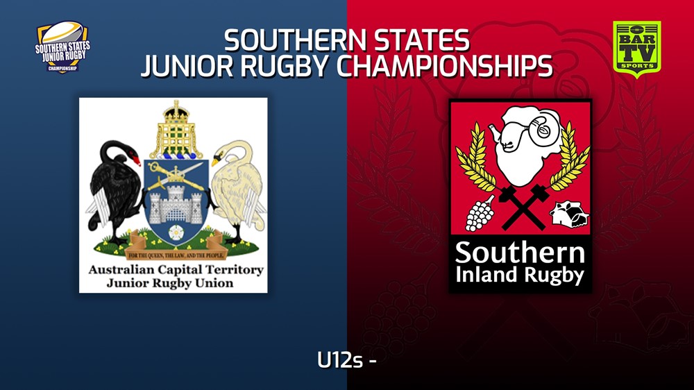 230712-Southern States Junior Rugby Championships U12s - ACTJRU v Southern Inland Minigame Slate Image