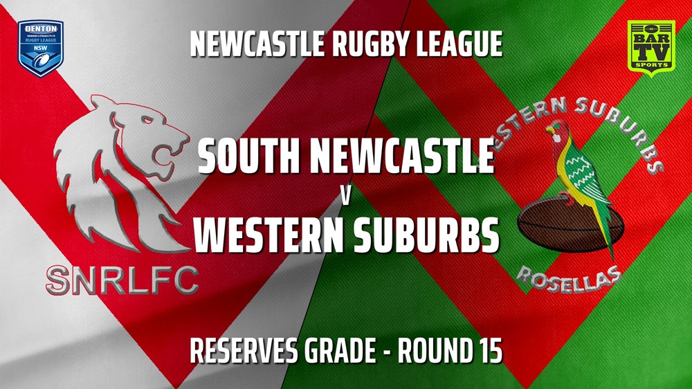 210717-Newcastle Round 15 - Reserves Grade - South Newcastle v Western Suburbs Rosellas Slate Image