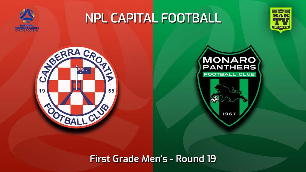 230819-Capital NPL Round 19 - Canberra Croatia FC v Monaro Panthers Minigame Slate Image
