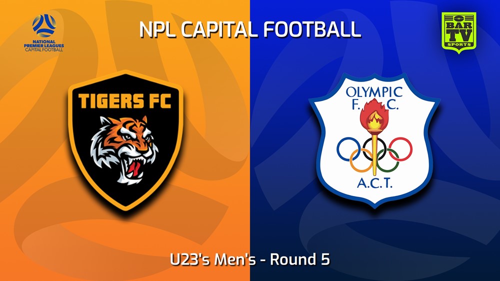 230506-Capital NPL U23 Round 5 - Tigers FC U23 v Canberra Olympic U23 Slate Image