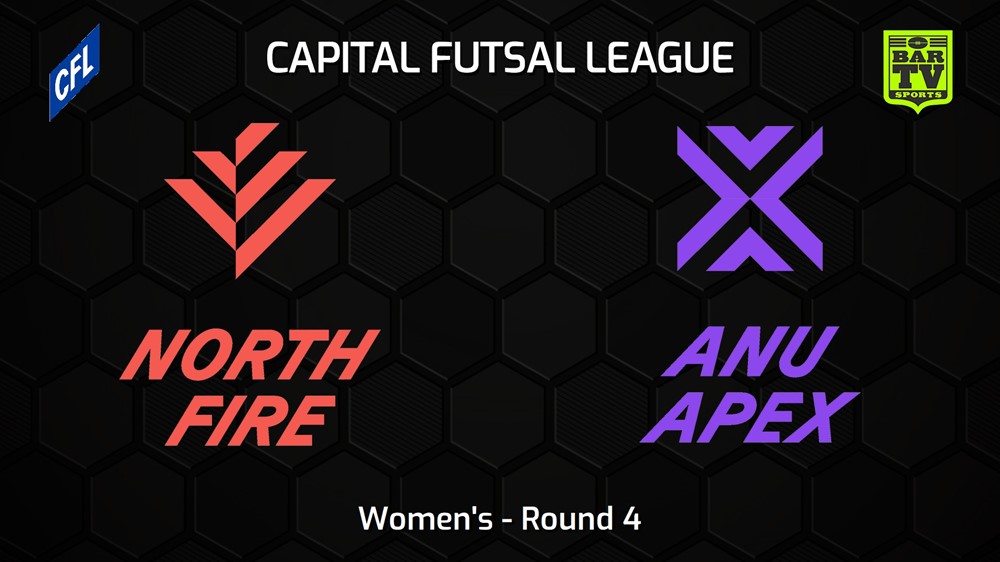 221119-Capital Football Futsal Round 4 - Women's - North Canberra Fire v ANU Apex Slate Image