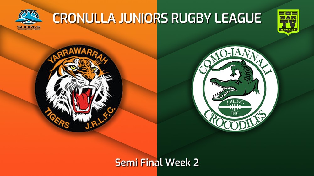 220820-Cronulla Juniors - U12 Bronze Semi Final Week 2 - Yarrawarrah Tigers v Como Jannali Crocodiles Slate Image