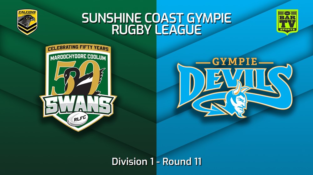 220702-Sunshine Coast RL Round 11 - Division 1 - Maroochydore Swans v Gympie Devils Slate Image