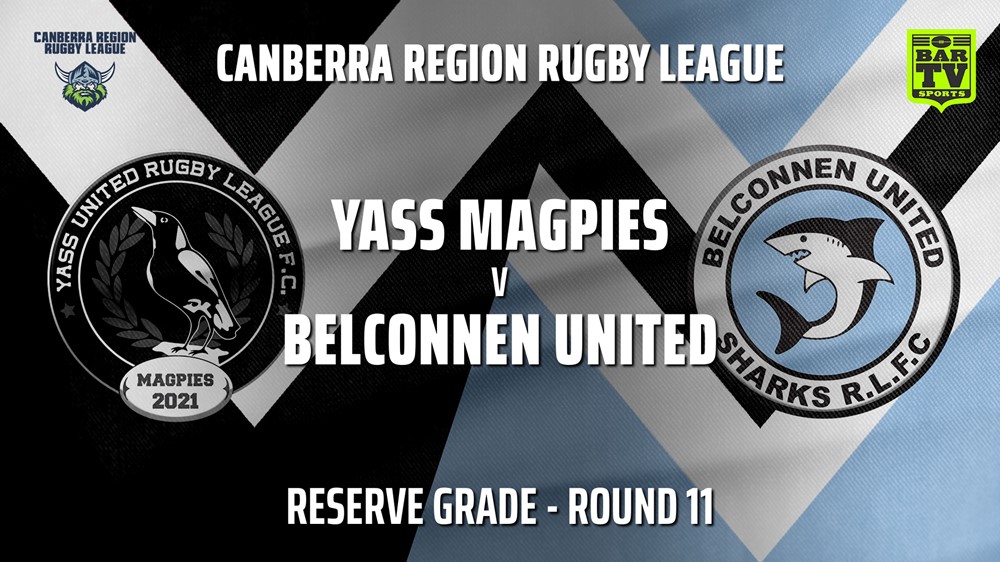 210710-Canberra Round 11 - Reserve Grade - Yass Magpies v Belconnen United Sharks Slate Image