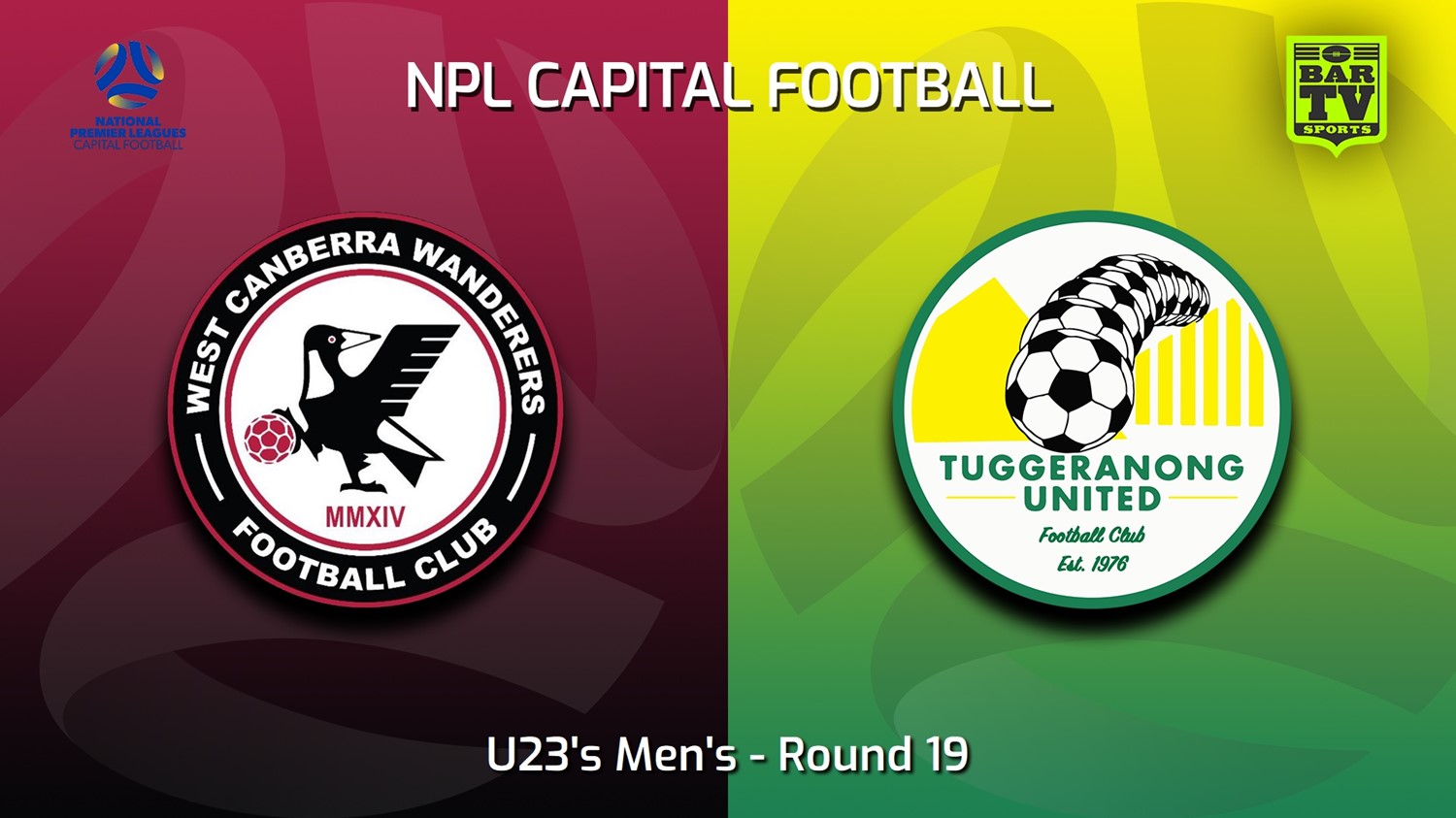 230819-Capital NPL U23 Round 19 - West Canberra Wanderers U23s v Tuggeranong United U23 Slate Image