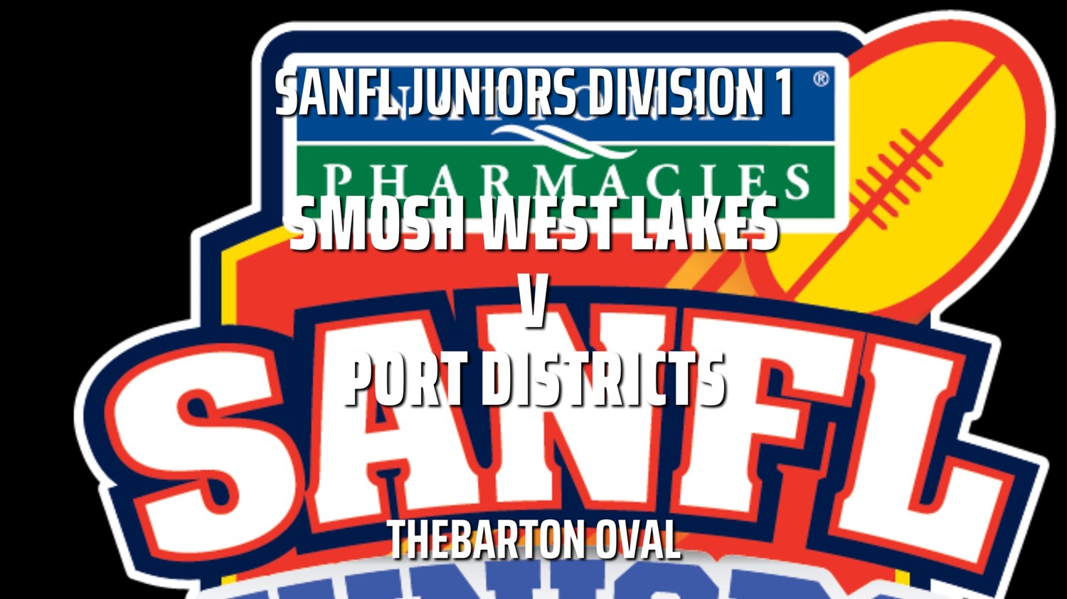 MINI GAME: SANFL Juniors Division 1 - Under 14 Boys - SMOSH WEST LAKES v PORT DISTRICTS Slate Image