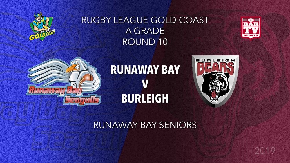 RLGC Round 10 - A Grade - Runaway Bay v Burleigh Bears Slate Image