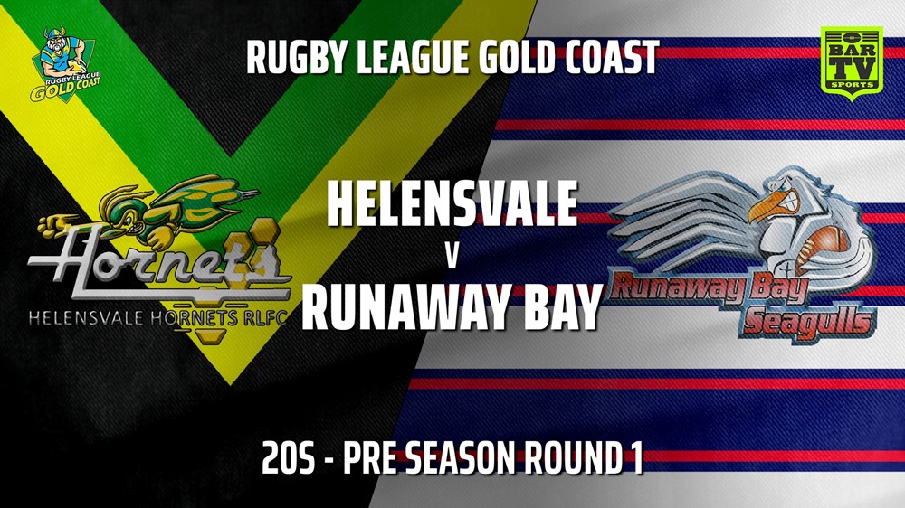 RLGC Pre Season Round 1 - 20s - Helensvale Hornets v Runaway Bay Slate Image