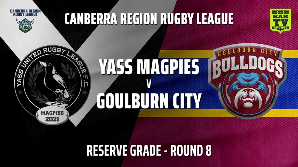 210605-CRRL Round 8 - Reserve Grade - Yass Magpies v Goulburn City Bulldogs Slate Image