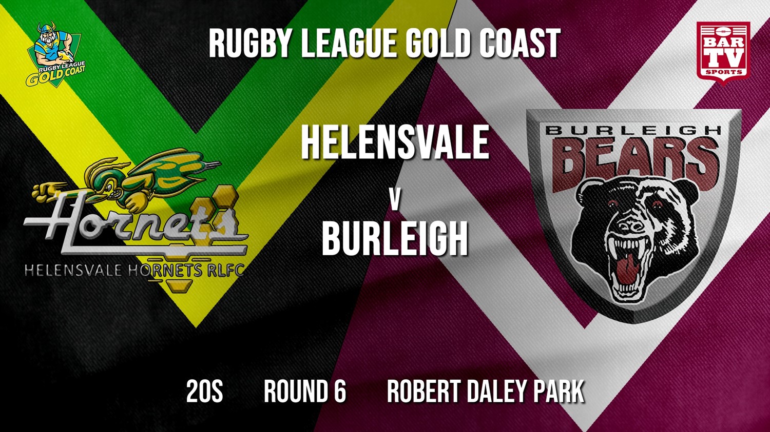 RLGC Round 6 - 20s - Helensvale Hornets v Burleigh Bears Slate Image