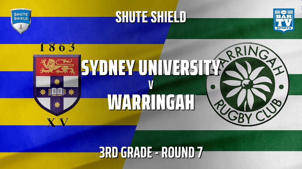 210522-Shute Shield Round 7 - 3rd Grade - Sydney University v Warringah Minigame Slate Image