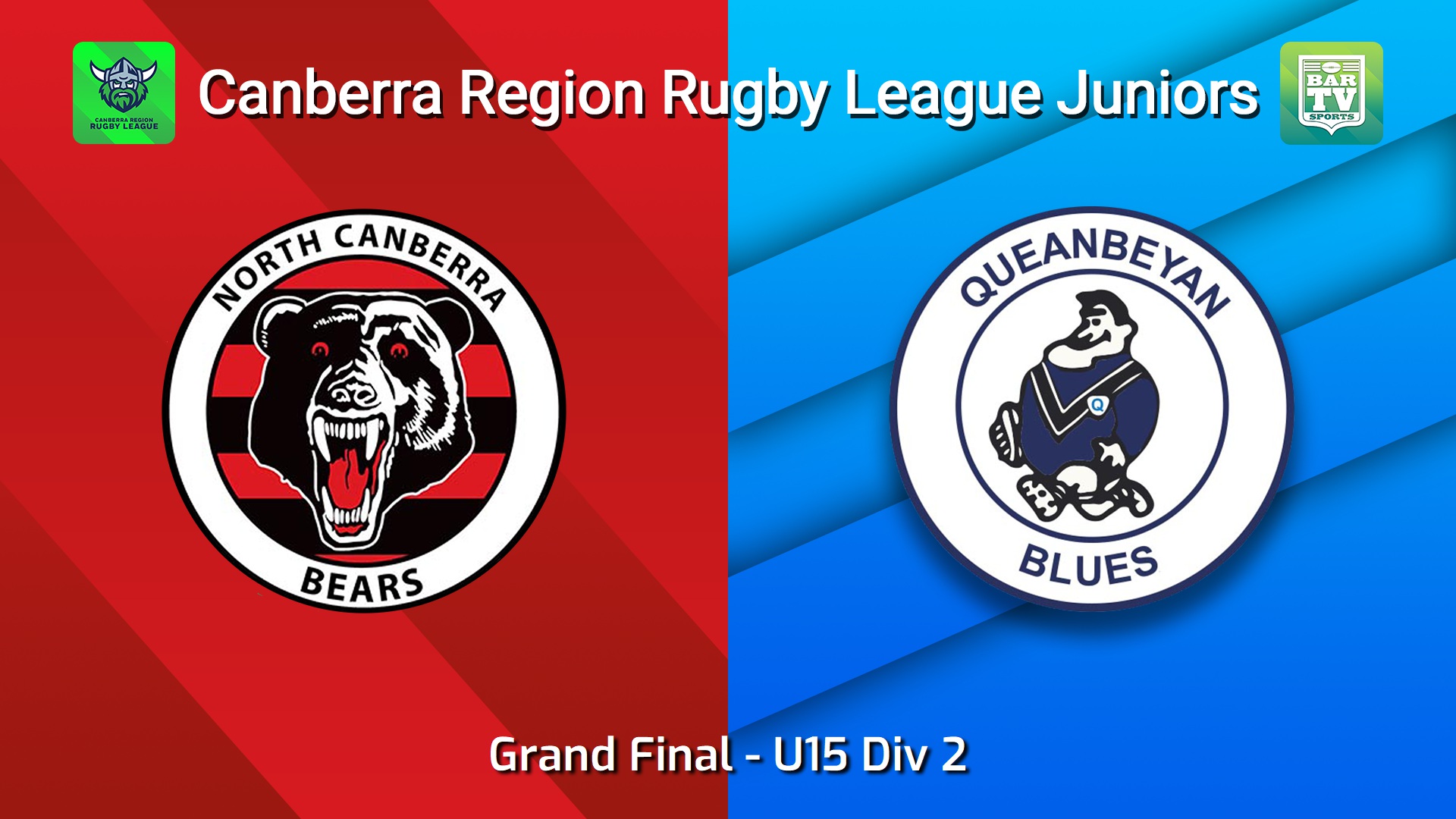 260913-video-Canberra Region Rugby League Juniors Grand Final - U15 Div 2 - North Canberra Bears v Queanbeyan Blues Juniors Slate Image