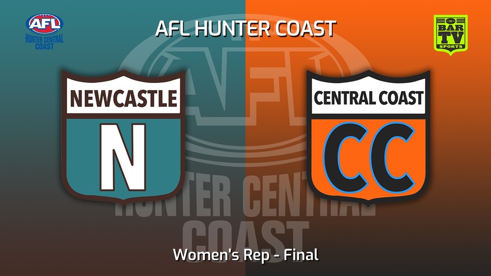 MINI GAME: AFL Hunter Central Coast Final - Women's Rep - Newcastle v Central Coast Slate Image