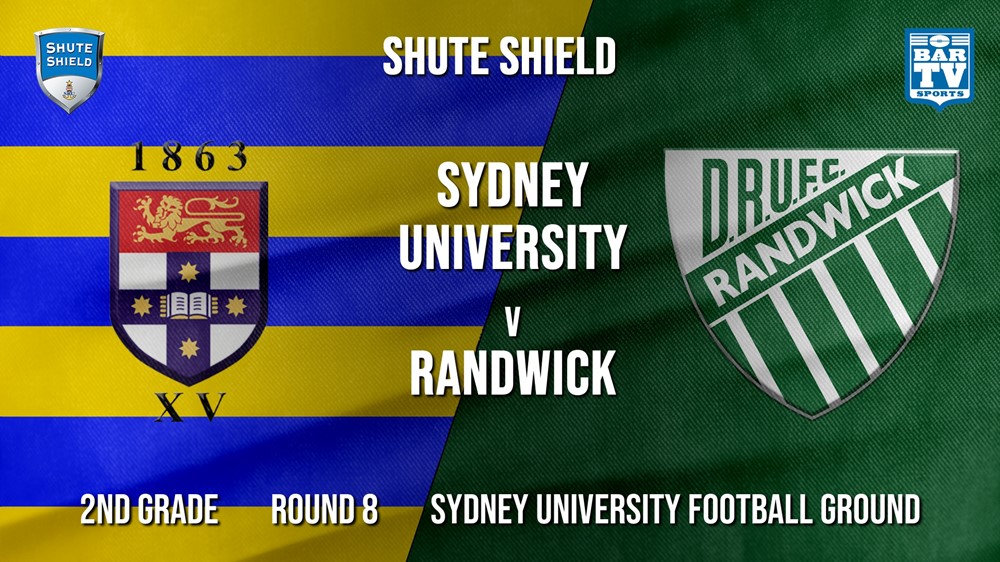 Shute Shield Round 10 - 2nd Grade - Sydney University v Randwick Slate Image