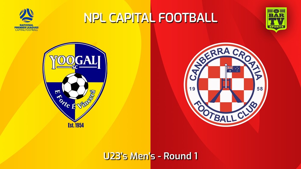240407-Capital NPL U23 Round 1 - Yoogali SC U23 v Canberra Croatia FC U23 Slate Image