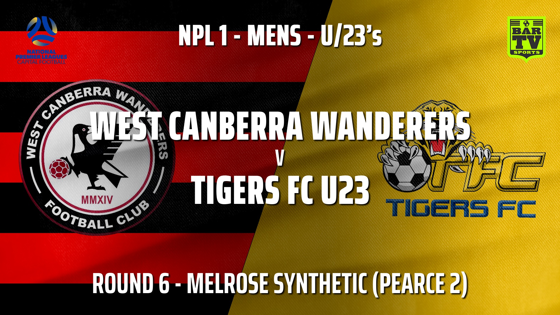 210515-NPL1 U23 Capital Round 6 - West Canberra Wanderers U23s v Tigers FC U23 Slate Image