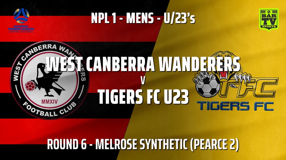 210515-NPL1 U23 Capital Round 6 - West Canberra Wanderers U23s v Tigers FC U23 Slate Image