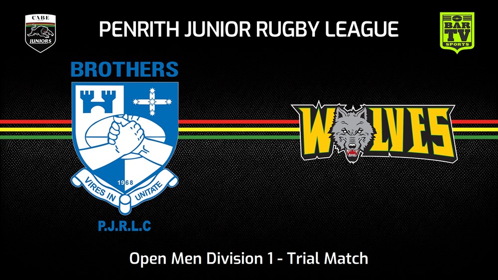 240310-Penrith & District Junior Rugby League Trial Match - Open Men Division 1 - Brothers v Windsor Wolves Slate Image