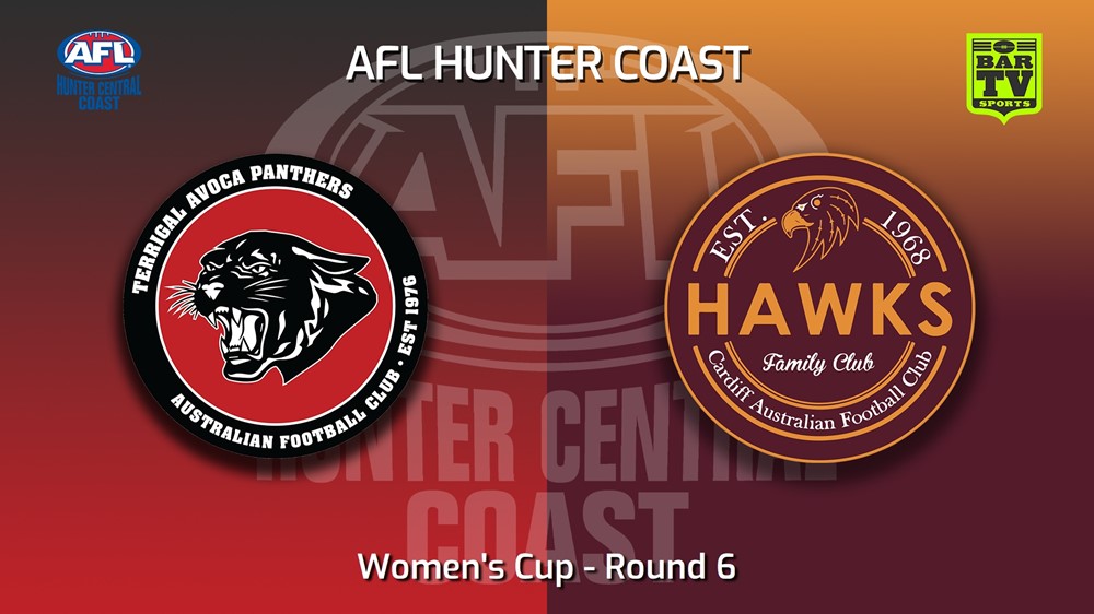 220820-AFL Hunter Central Coast Round 6 - Women's Cup - Terrigal Avoca Panthers v Cardiff Hawks Minigame Slate Image