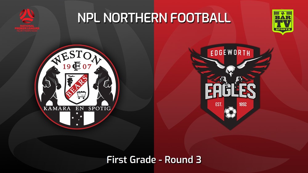 230317-NNSW NPLM Round 3 - Weston Workers FC v Edgeworth Eagles FC Slate Image