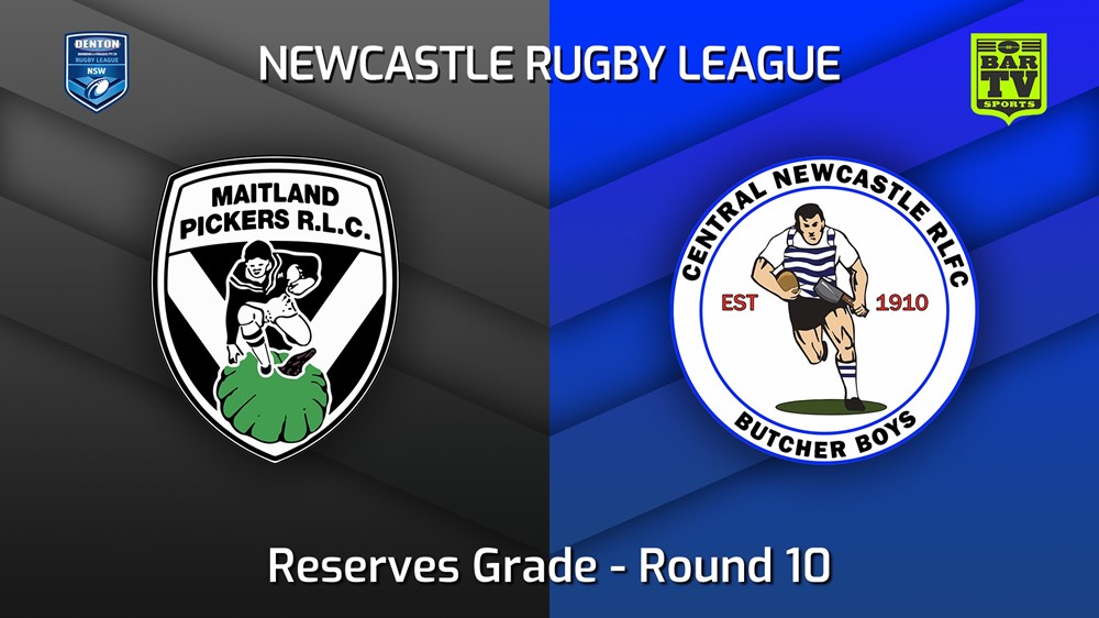 MINI GAME: Newcastle Round 10 - Reserves Grade - Maitland Pickers v Central Newcastle Slate Image
