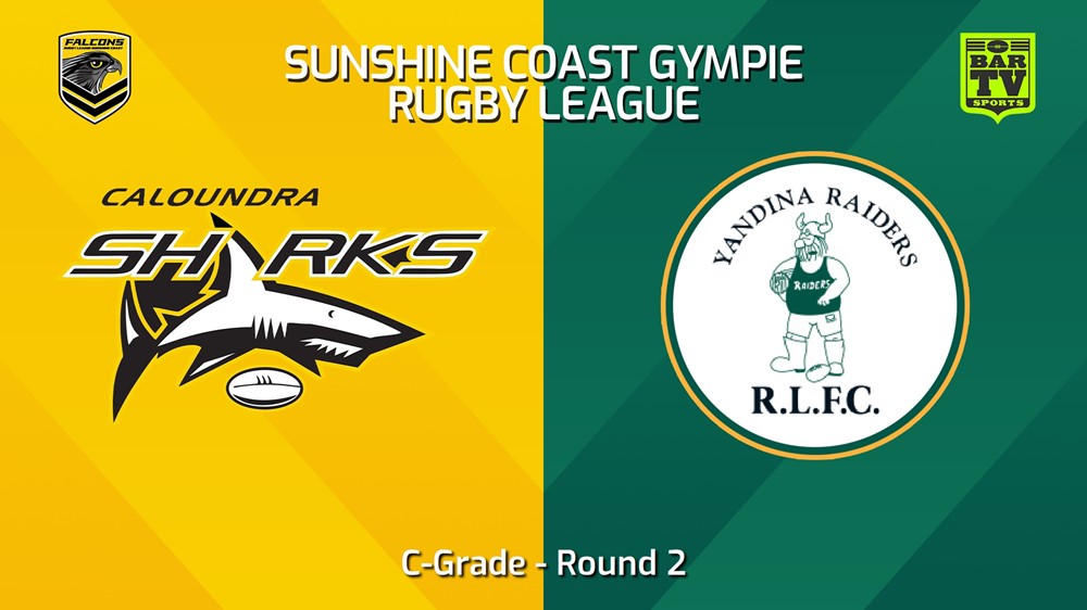 240413-Sunshine Coast RL Round 2 - C-Grade - Caloundra Sharks v Yandina Raiders Slate Image