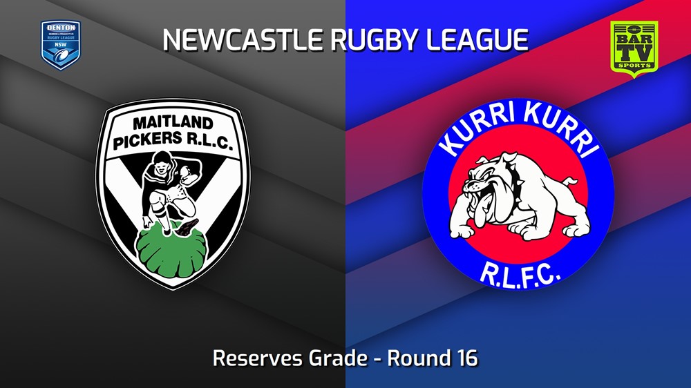 220716-Newcastle Round 16 - Reserves Grade - Maitland Pickers v Kurri Kurri Bulldogs Slate Image