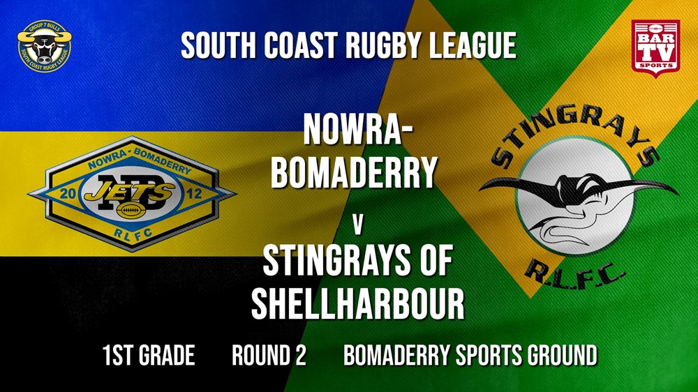 Group 7 RL Round 2 - 1st Grade - Nowra-Bomaderry  v Stingrays of Shellharbour Slate Image