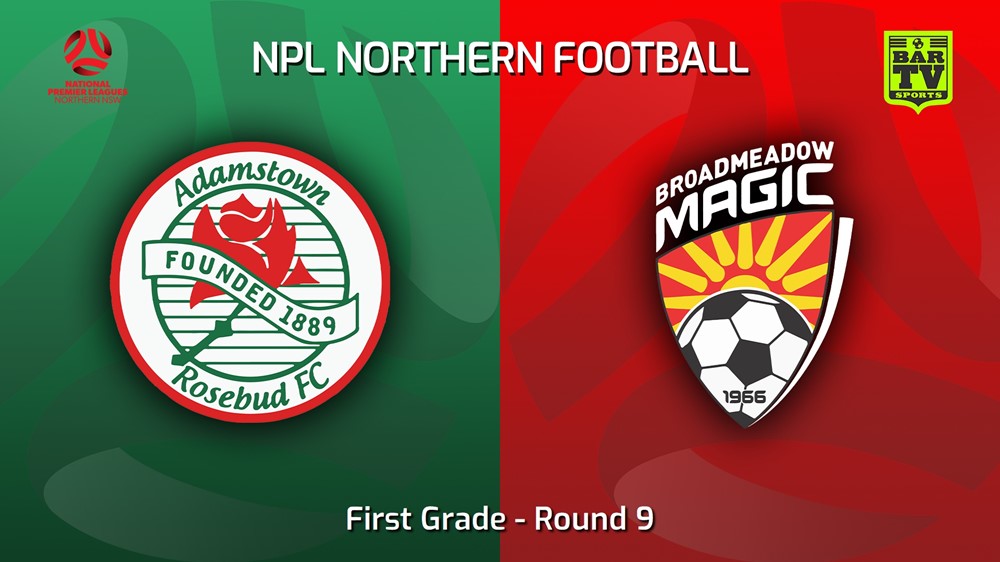 230429-NNSW NPLM Round 9 - Adamstown Rosebud FC v Broadmeadow Magic Slate Image