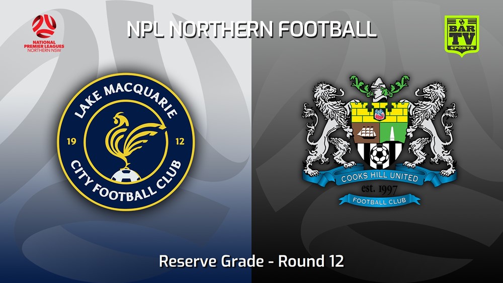 230521-NNSW NPLM Res Round 12 - Lake Macquarie City FC Res v Cooks Hill United FC (Res) Minigame Slate Image