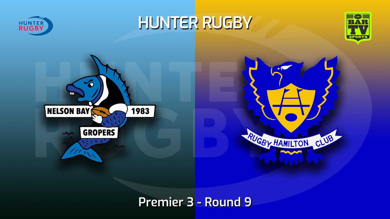 MINI GAME: Hunter Rugby Round 9 - Premier 3 - Nelson Bay Gropers v Hamilton Hawks Slate Image