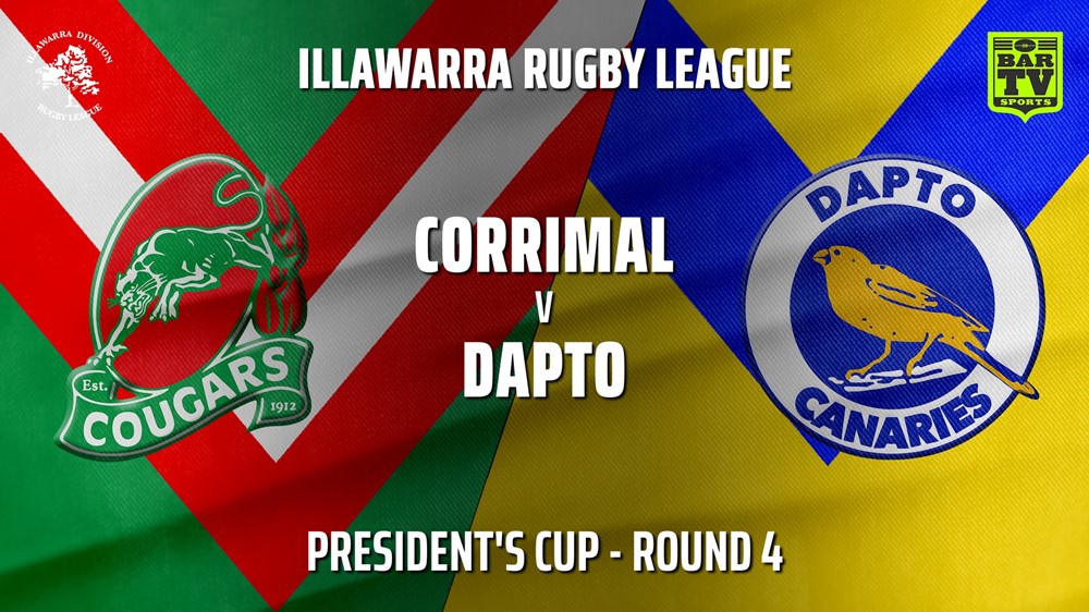 210501-IRL Round 4 - President's Cup - Corrimal Cougars v Dapto Canaries Slate Image