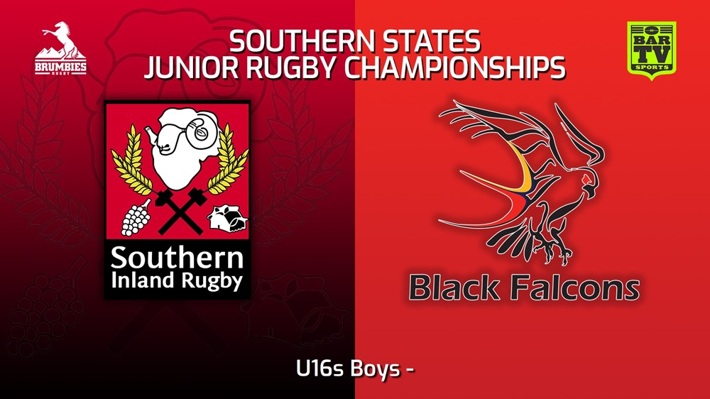 230713-Southern States Junior Rugby Championships U16s Boys - Southern Inland v South Australia Minigame Slate Image