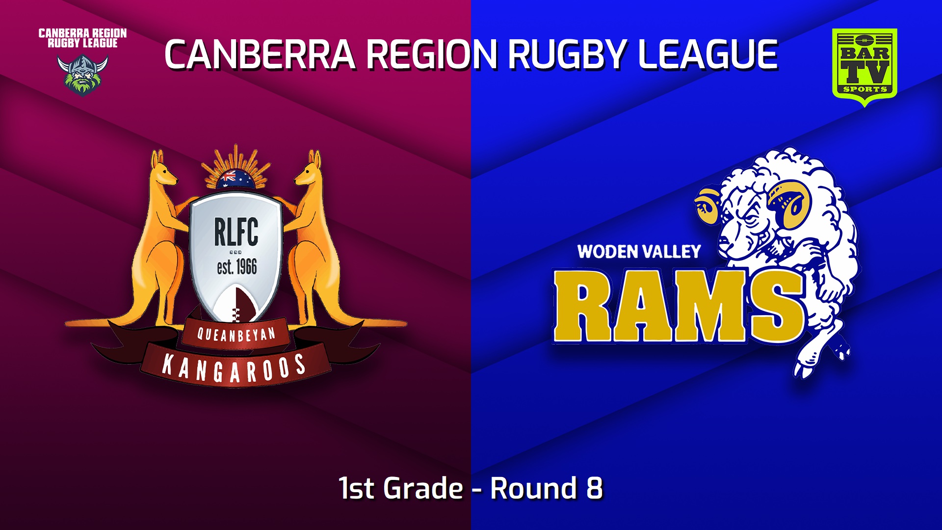 230702-Canberra Round 11 - 1st Grade - Queanbeyan Kangaroos v Woden Valley Rams Slate Image