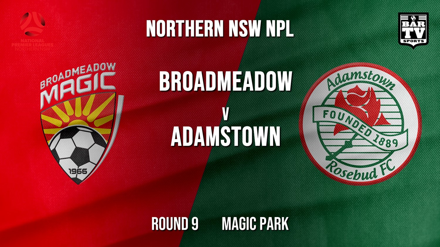 NPL - NNSW Round 9 - Broadmeadow Magic v Adamstown Rosebud FC Minigame Slate Image