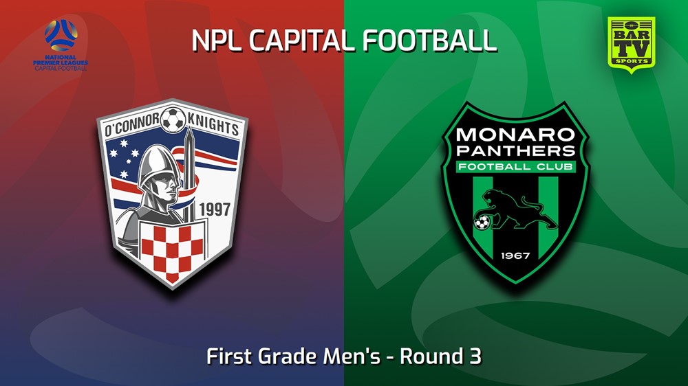 230429-Capital NPL Round 3 - O'Connor Knights SC v Monaro Panthers Minigame Slate Image